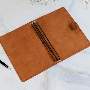 Engraved leather journal cover, Refillable leather journal a5, Custom notebook cover, Notebook cover with name, A4 leather notebook cover