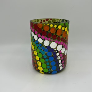 Dots All Over! Rainbow Hand-Painted and Crafted Glasses