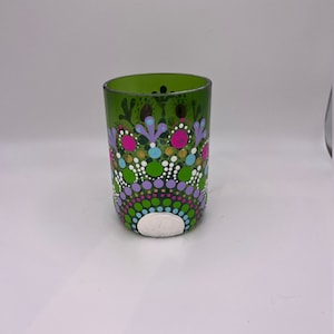 Mandala Hand Painted Glass