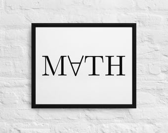 Math For All Poster mit Rahmen