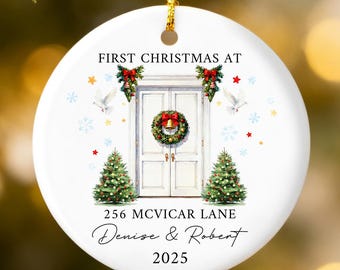 New Home Bauble, Our New Home 2025 Christmas Ornament, Personalized House Address Ornament, Happy New Home, Housewarming Gift