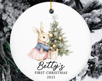 Baby's First Christmas Baubles, Custom Baby First Christmas Ornament 2025, Baby Newborn Gifts, Christmas Keepsake, New Parents Gift