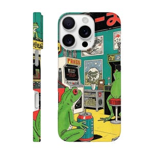 Night at the Arcade Frog - iPhone-hoesje - dun hoesje