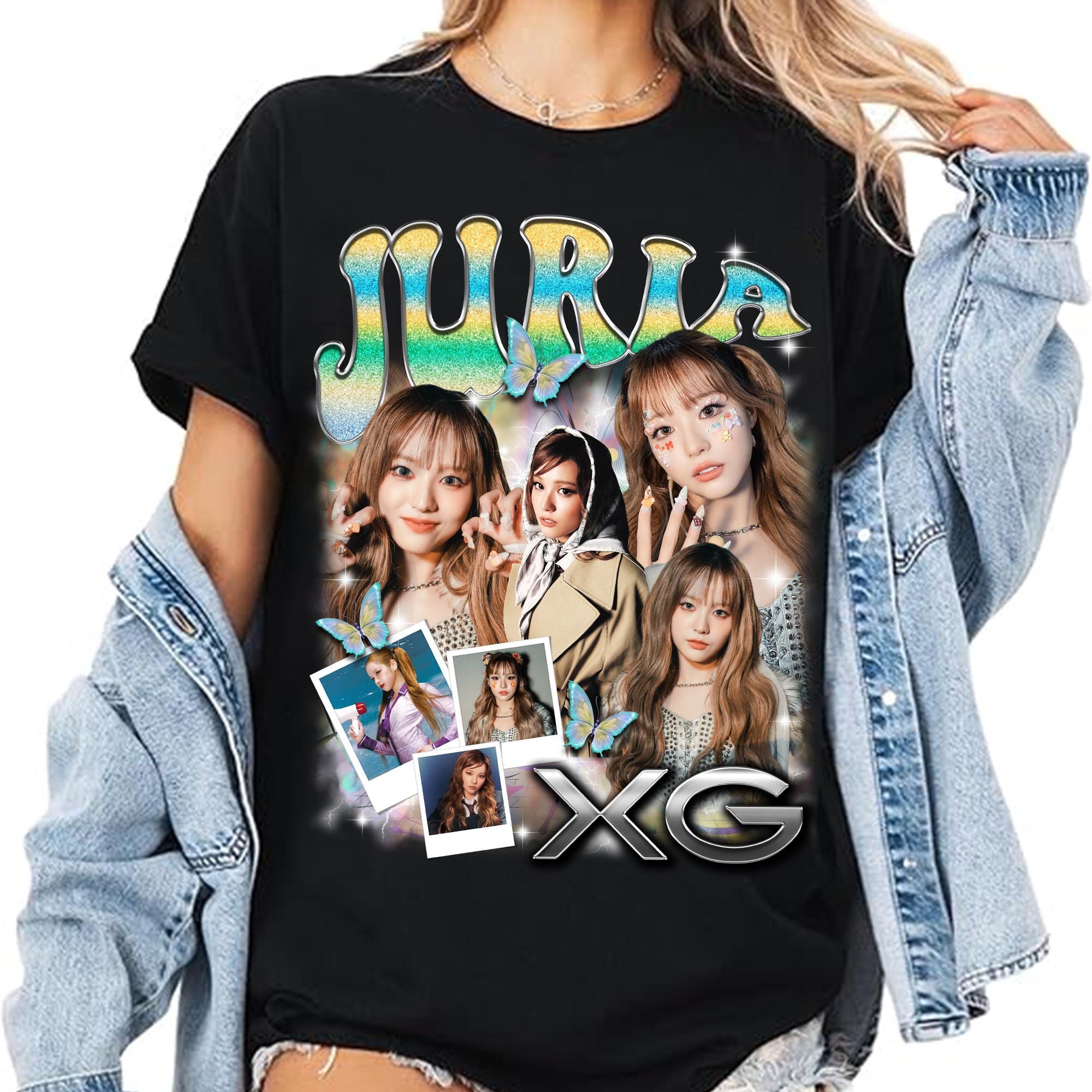XG JURIN Tシャツ　L XG Jurin T-shirt: Retro 90s KPOP Bootleg Tee - Etsy