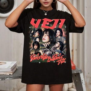 Retro Yeji Itzy T-shirt, Itzy Girls Will Be Girls Shirt, ITZY Born to Be 2nd World Tour Shirt, Itzy Twinzy Members Kpop Tee Sweater
