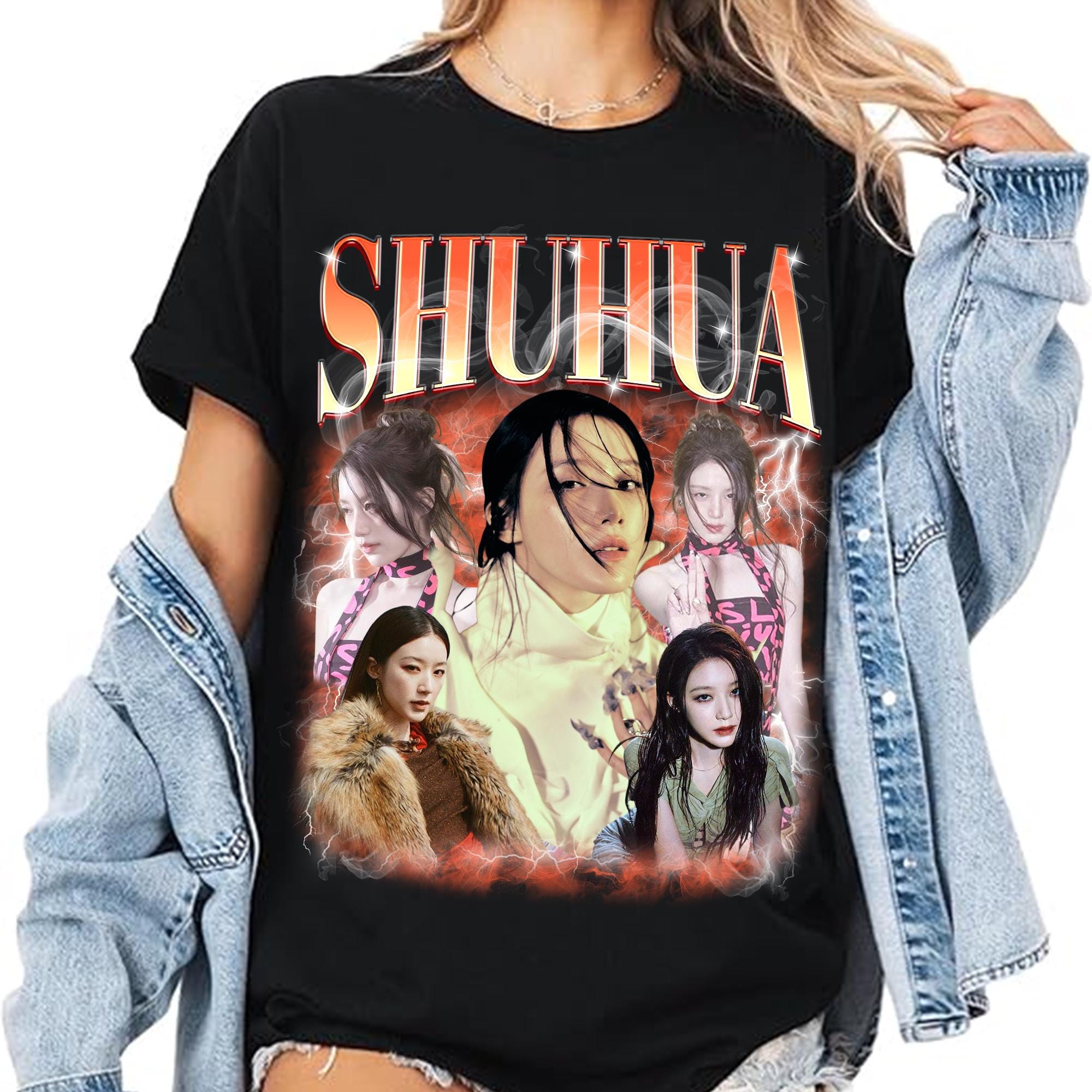 [COVERNAT] レギュラーフィットTシャツ I-DLE SHUHUA 3COLOR Shuhua - Etsy