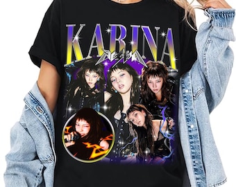 Aespa Karina Retro 90s Bootleg Tee - Aespa Shirt - Kpop Shirt