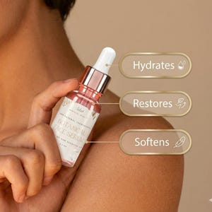 Hydrating Face Serum | For & Sensitive, Dry, Mature Skin | Natural Anti-Aging Botanical Oils | Rice Bran + Coconut Oil image 4