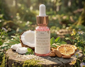 Hydrating Face Serum | For & Sensitive, Dry, Mature Skin | Natural Anti-Aging Botanical Oils | Rice Bran + Coconut Oil