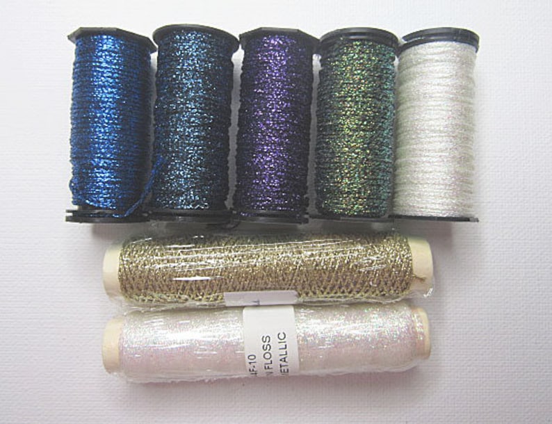MV104 Metallic Fibers Needlepoint Needlework Fiber Needle Etsy