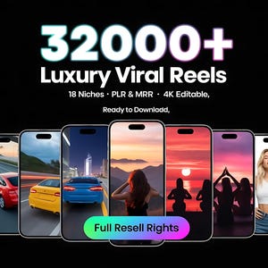32000+ Viral Luxury Rich Lifestyle Videos Reels, Cars, Yacht, Plane, Millionaire, TikTok, Instagram, YouTube, Digital Marketing, MRR, PLR