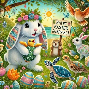 C/Happy Easter Surprise | Whimsical Easter Storybook for Kids | Printable Digital Book | Easter Gift | Children&#39;s eBook Download