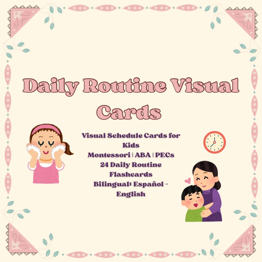 Daily Routine Cards for Kids – Bilingual English Spanish Printable ...