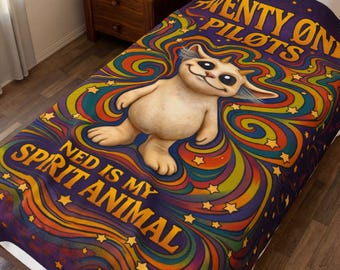Twenty One Pilots Blanket | Ned is My Spirit Animal | Psychedelic Ned