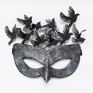Black Raven Masquerade Mask: Gothic Fantasy Costume