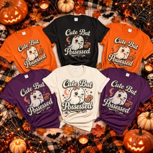 Cute But possessed Halloween Shirt, Spooky Ghost T-Shirt, Halloween Graphic Tee Comfort colors 1717