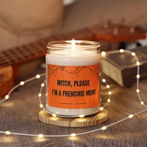 Witchy Frenchie Mom Soy Candle: Halloween Home Fragrance