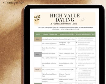 Offline Dating Guide for Women Who Hate Dating Apps | Printable PDF | 4-Week Intentional Dating Planner