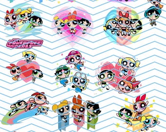 Powerpuff Girls PNG Bundle | 18 Transparent Files (Digital Download)