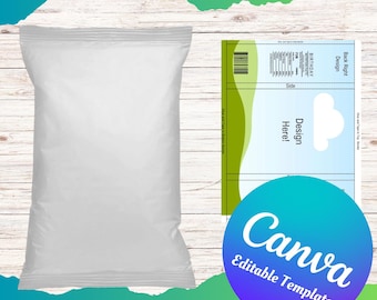 Customizable 1oz chip bag template