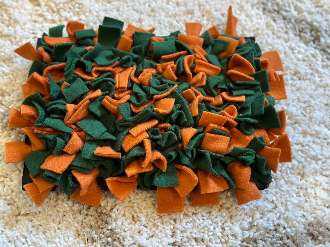 Small Green and Orange Snuffle Mat - Etsy