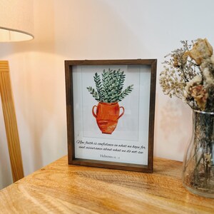 Hebrews 11:1 Digital Art Home Decor - made from hand painted art