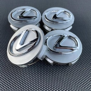 Lexus SET OF 4 Silver-Chrome 62 mm/2.44in Wheel Center Caps