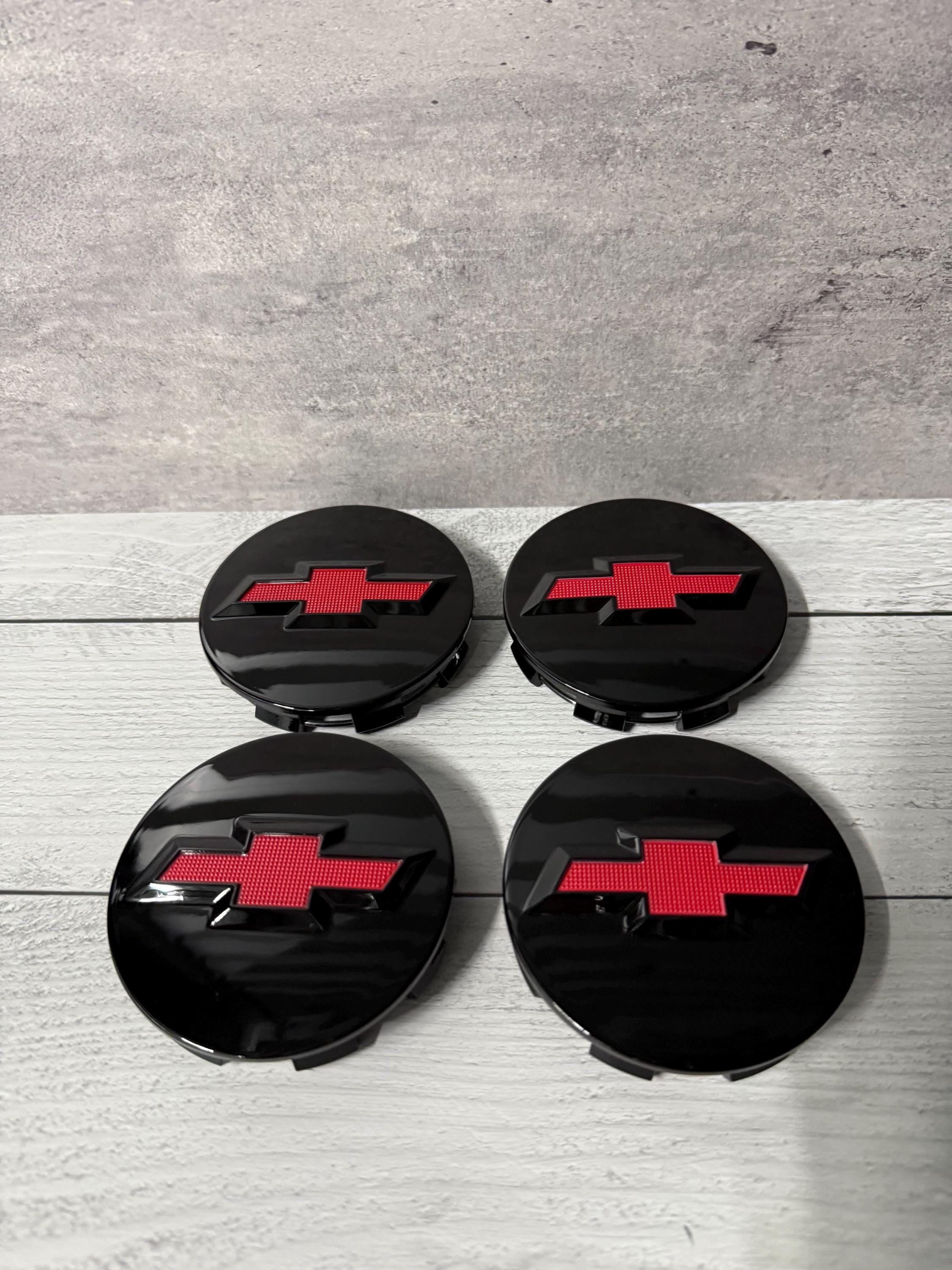 4x Glossy Wheel Rim Center Hub Caps RED For Silverado Suburban Tahoe 83MM