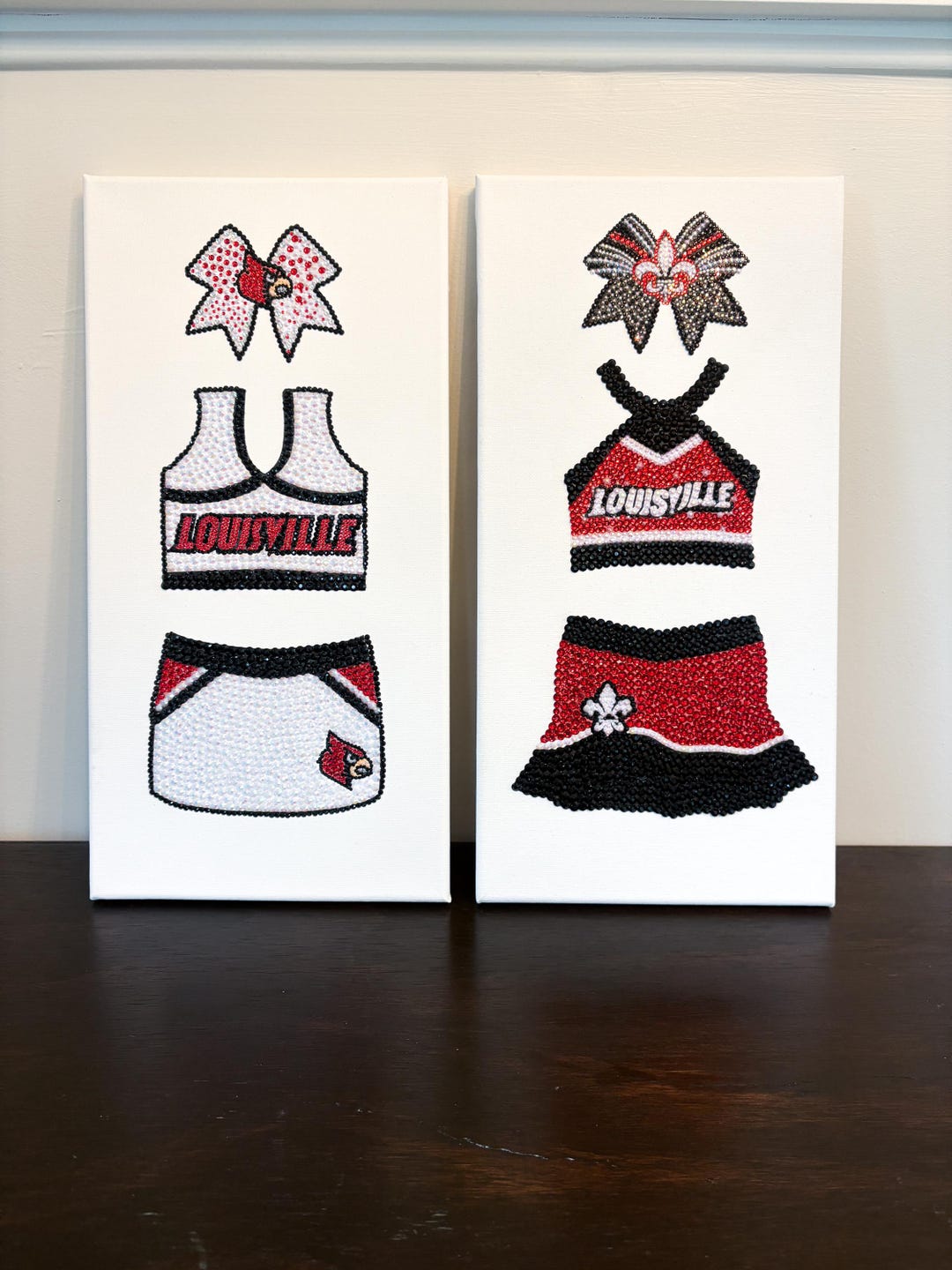 Custom Cheer Uniform I Rhinestone Art Canvas - Large (made to Order) - Etsy