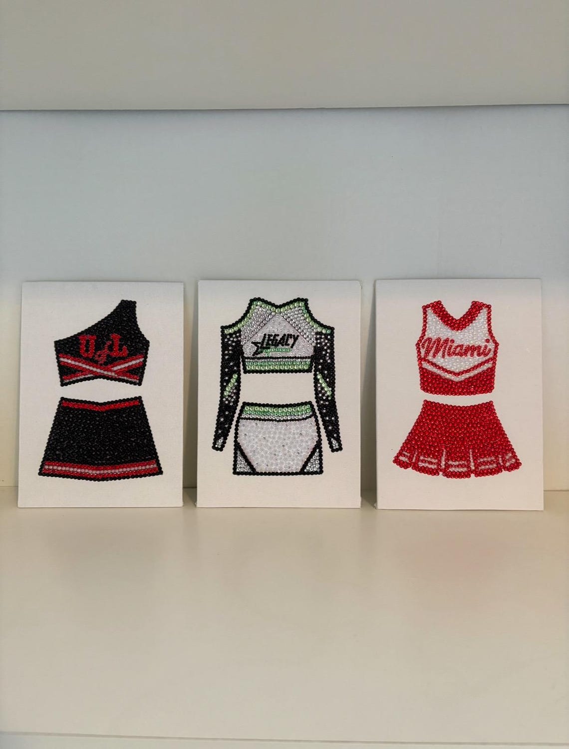 Custom Cheer Uniform I Rhinestone Art Canvas - Small (made to Order) - Etsy