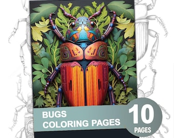 Bugs Coloring Pages – 10 Printable Sheets for Kids & Adults