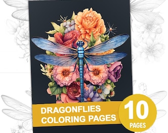 Dragonflies Coloring Pages – 10 Printable Designs for Adults