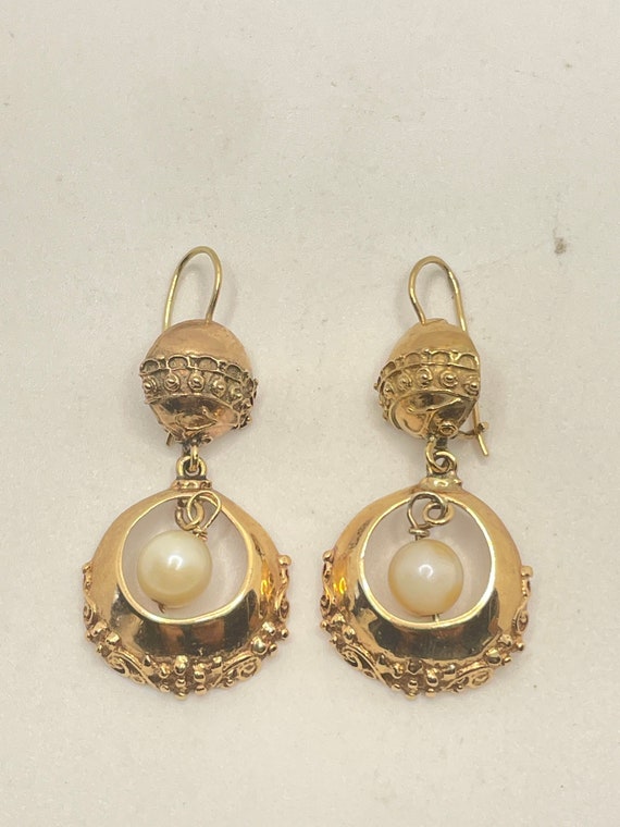 Antique Victorian Edwardian 14k Yellow Gold & Pear