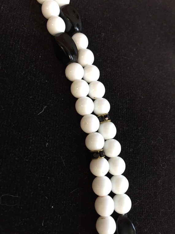 Vintage Sterling Silver Czech Glass Bead Necklace… - image 5