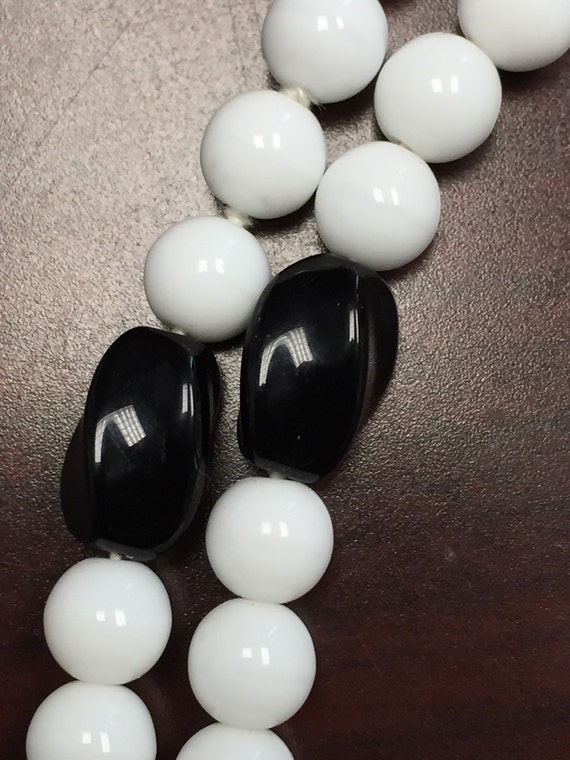 Vintage Sterling Silver Czech Glass Bead Necklace… - image 4