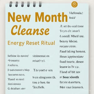 New Month Cleanse – Printable Energy Reset Ritual Page | Self-care ...