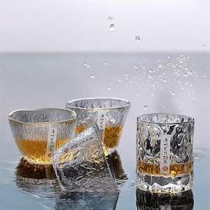 Handcrafted Japanese Textured Glasses Ripple Wave & Rock 150ml  250ml | Edition