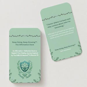 Jeu de cartes d'affirmation et de réflexion pour les soins personnels, la guérison, le rétablissement, le soutien à la santé mentale, la pleine conscience et l'inspiration quotidienne.