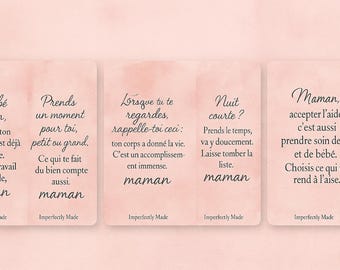 Postpartum Affirmation Cards for Moms | Digital Download | Gentle Encouragement for New Mothers | Imperfectly Made by