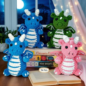 Mini Dragon Keychain Crochet Pattern PDF – Cute Amigurumi Dragon Plushie Tutorial – DIY Bag Charm or Gift for Fantasy Lovers