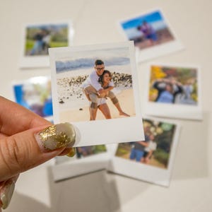 Custom Polaroid Photo Stickers Personalized Mini Polaroid Style Sticker Water Bottle Aesthetic Gift Scrapbooking Journaling Laptop decal