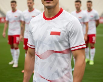 Poland Flag Soccer Jersey, Personalized Poland Football Shirt, Custom Name Number Poland Jersey, Polish Heritage Sportswear