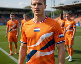 Netherlands Flag Soccer Jersey, Personalized Netherlands Football Shirt, Custom Name Number Dutch Jersey, Oranje Heritage Sportswear