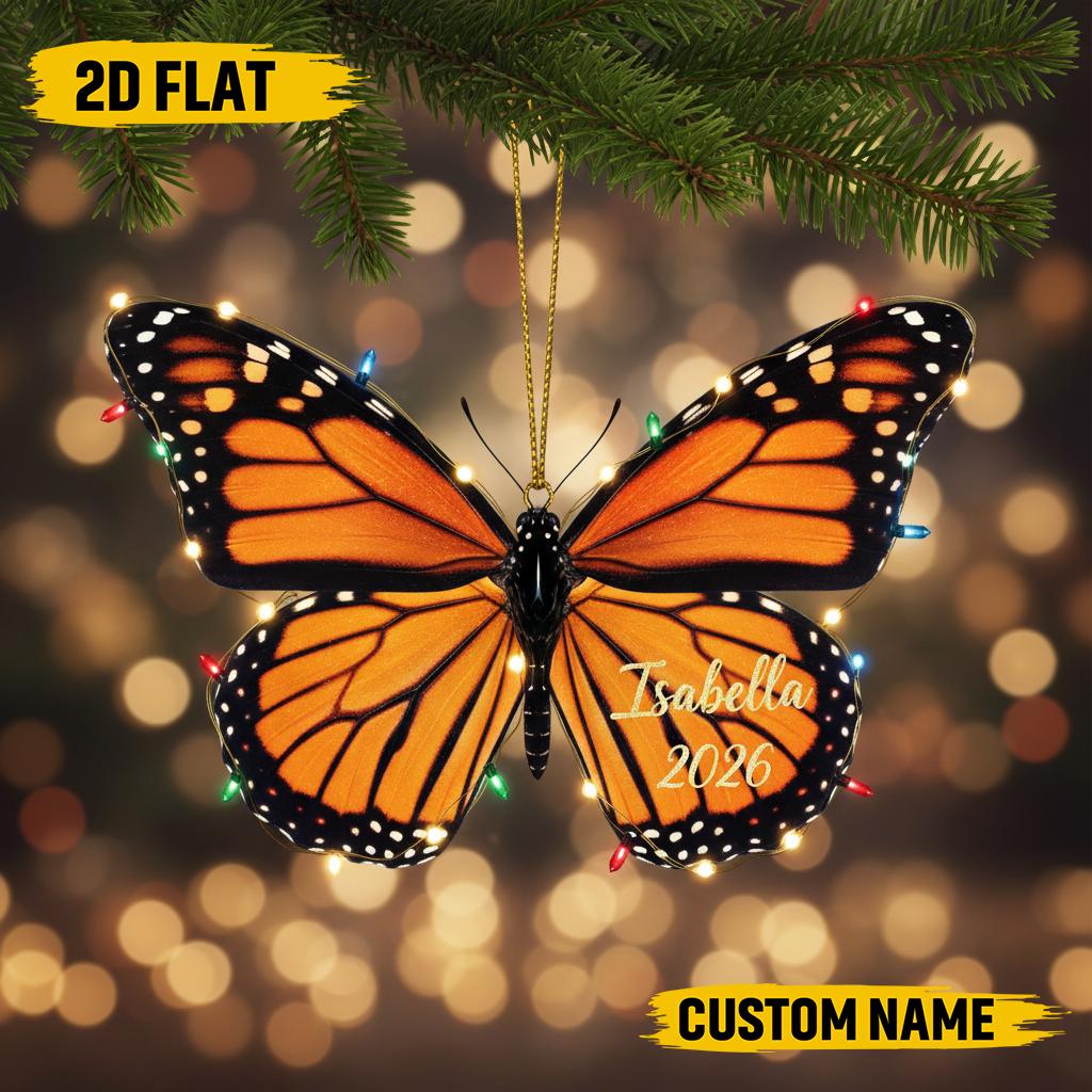 Discover Personalized Butterfly Christmas Ornament, Butterfly Ornament Gift Butterfly Lover Christmas, Butterfly Christmas Tree Ornaments