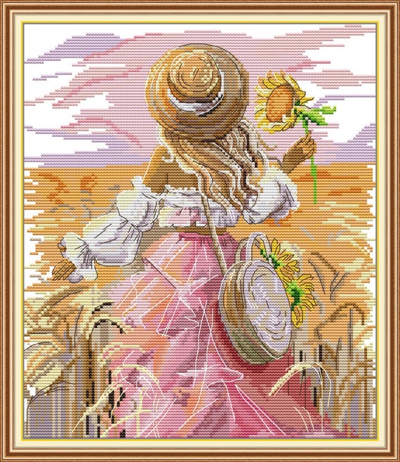 Kit Point De Croix Lady 14ct - Broderie Créative - Neuf Sous Emballage