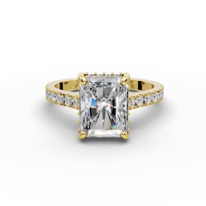 Bague de fiançailles diamant de laboratoire taille radiant 3 carats