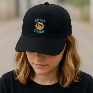 Cute Smart Cookie Baseball Cap Funny Cookie Hat for Back to School Gift for Student Nerdy Novelty Pun Hat for Foodie