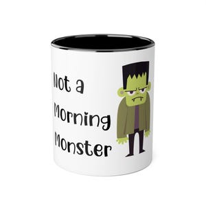 Funny Frankenstein Coffee Cup Halloween Coffee Mug Grumpy Monster Mug Spooky Season Gift Horror Lover Gift
