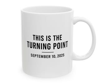 Taza conmemorativa "Punto de inflexión 2025": Taza de café inspiradora de recuerdo