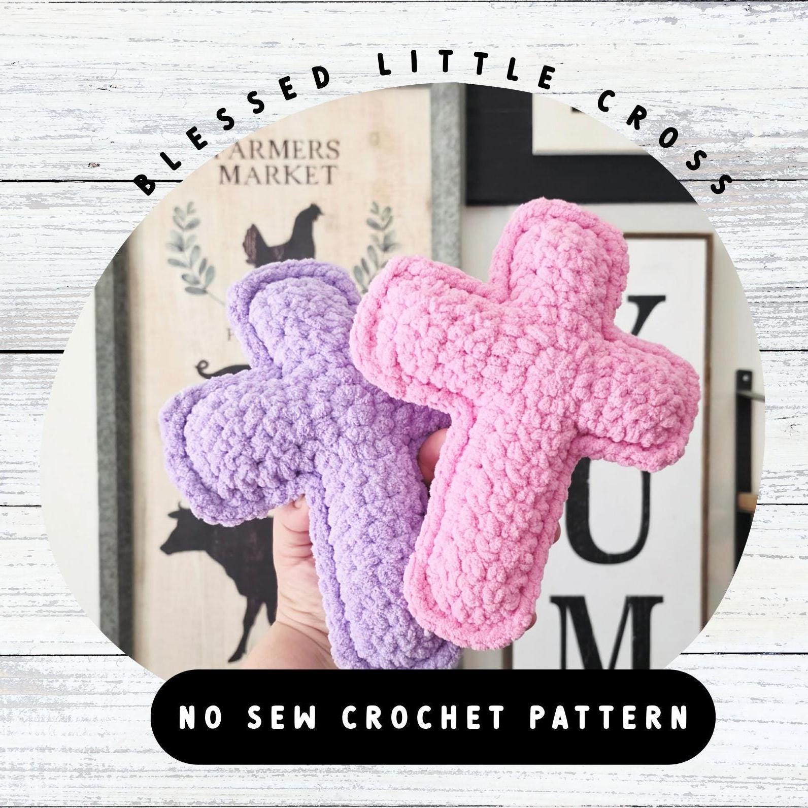 Crochet Cross Plushie Pattern No Sew Crochet Pattern Religious Baby Shower Gift Christian Jesus Crochet Amigurumi Pattern Crochet Plush